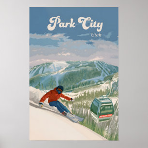 Park City Utah Skidort Resemaljuposters Poster