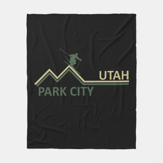 Park City Utah-skidorten Fleecefilt (Framsidan)