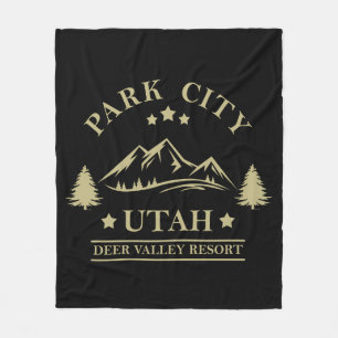 Park City Utah-skidorten Fleecefilt