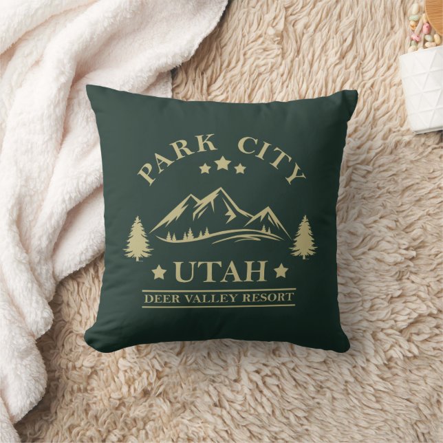 Park City Utah-skidorten Kudde (Filt)