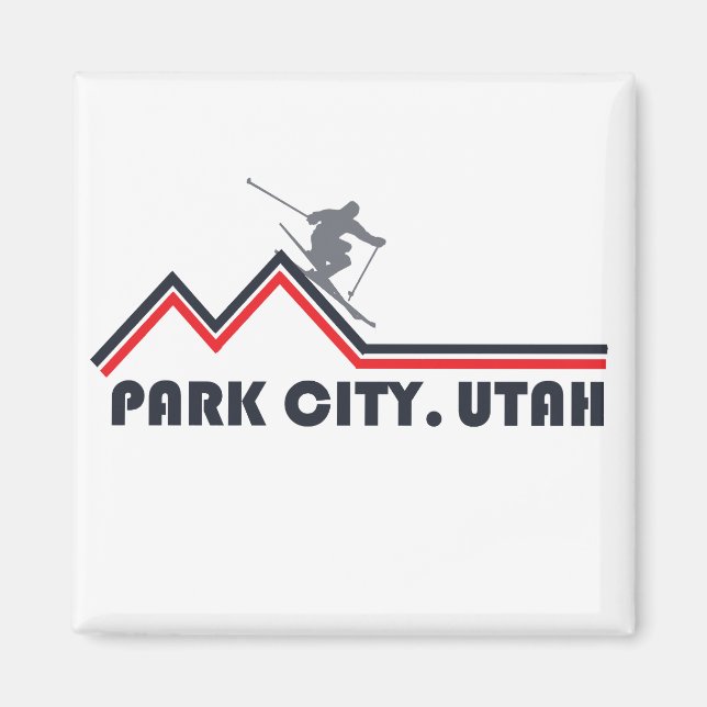 Park City Utah-skidorten Magnet (Framsidan)