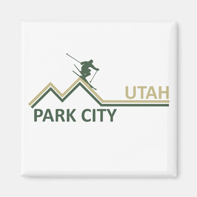 Park City Utah-skidorten Magnet (Framsidan)