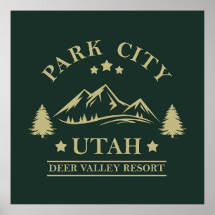 Park City Utah-skidorten Poster