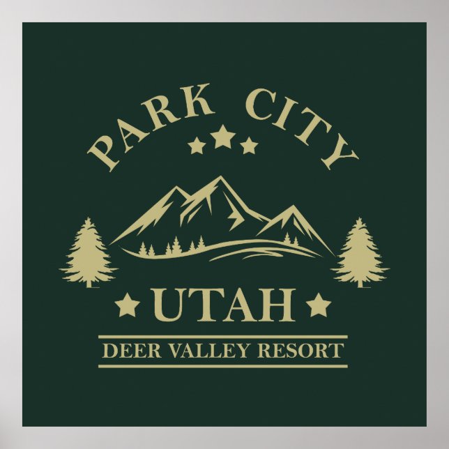 Park City Utah-skidorten Poster (Framsidan)