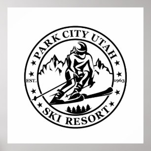 Park City Utah-skidorten Poster