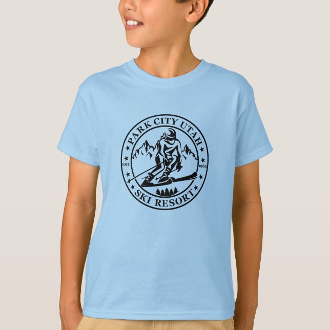 Park City Utah-skidorten T Shirt (Framsida)