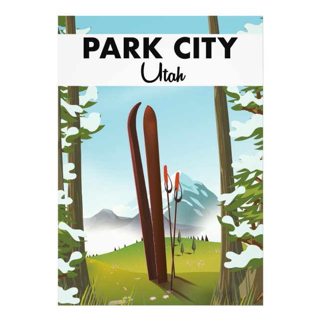 Park City Utah skidposter Fototryck (Framsidan)