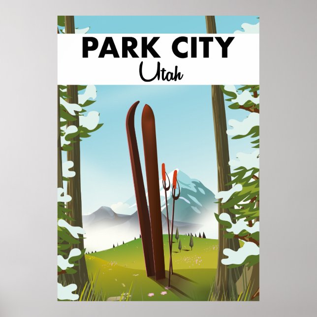 Park City Utah skidposter Poster (Framsidan)