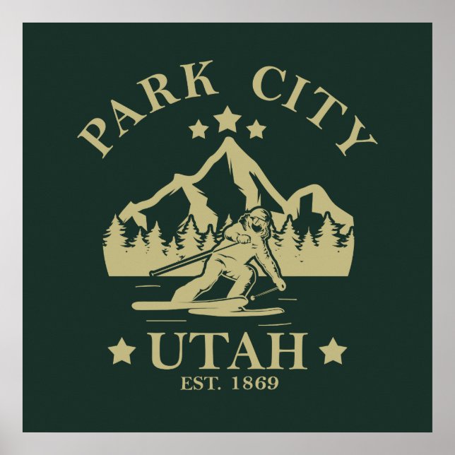 Park City Utah skidrift Poster (Framsidan)