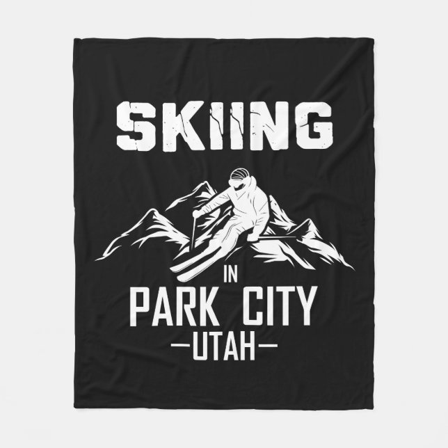 Park City Utah skiing Fleecefilt (Framsidan)