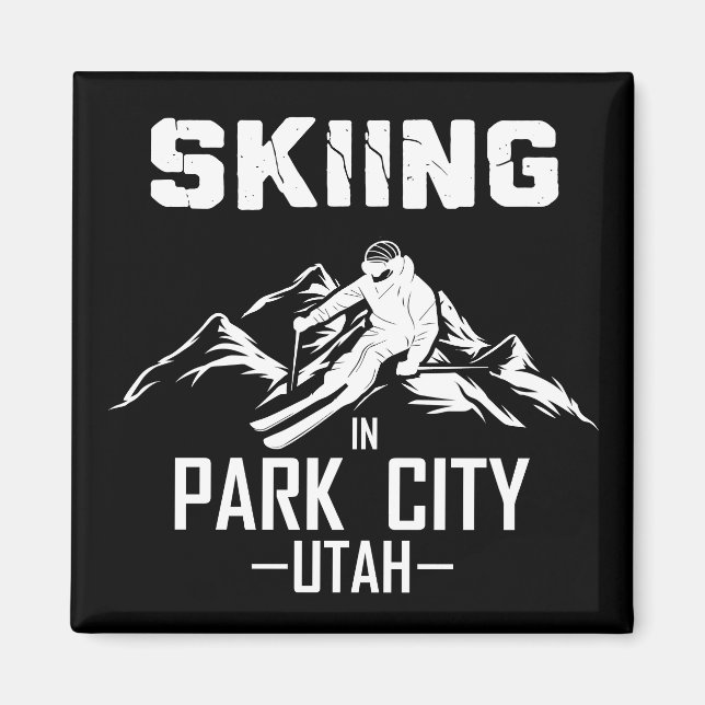 Park City Utah skiing Magnet (Framsidan)
