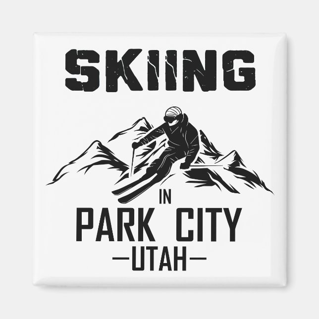 Park City Utah skiing Magnet (Framsidan)