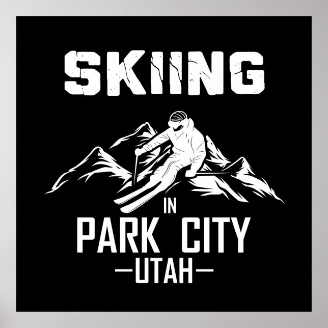 Park City Utah skiing Poster (Framsidan)