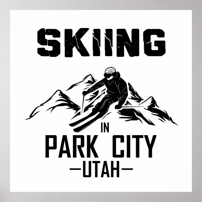 Park City Utah skiing Poster (Framsidan)