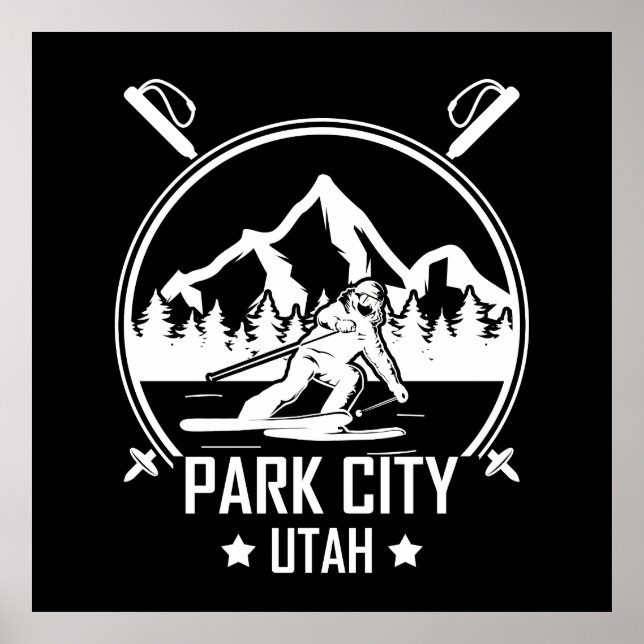 Park City Utah skiing Poster (Framsidan)