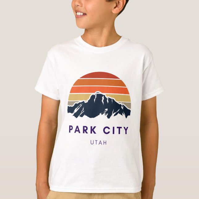 Park City Utah Skiing Snowboarding Hikers Utah Gif T Shirt (Framsida)