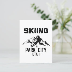 Park City Utah skiing Vykort