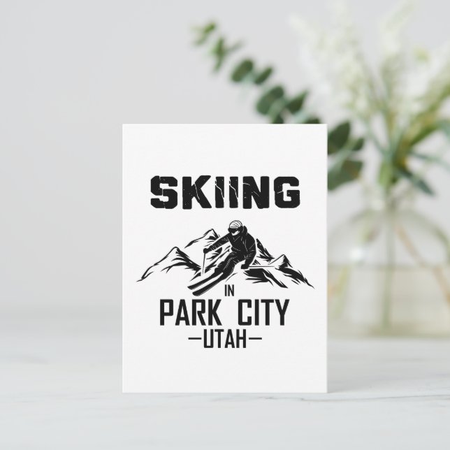Park City Utah skiing Vykort (Stående Fram)