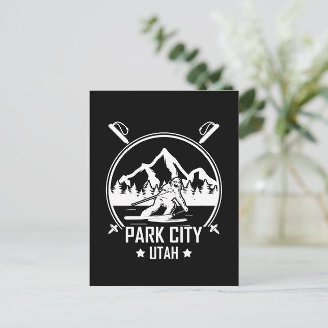 Park City Utah skiing Vykort (Stående Fram)