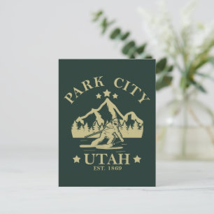 Park City Utah skiing Vykort