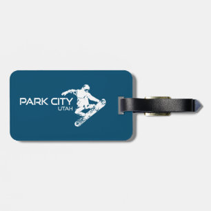 Park City Utah Snowboarder Bagagebricka