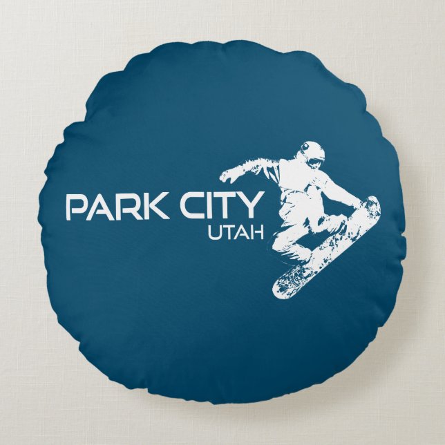 Park City Utah Snowboarder Dekorativ kudde (Framsidan)