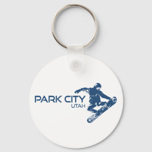 Park City Utah Snowboarder Nyckelring