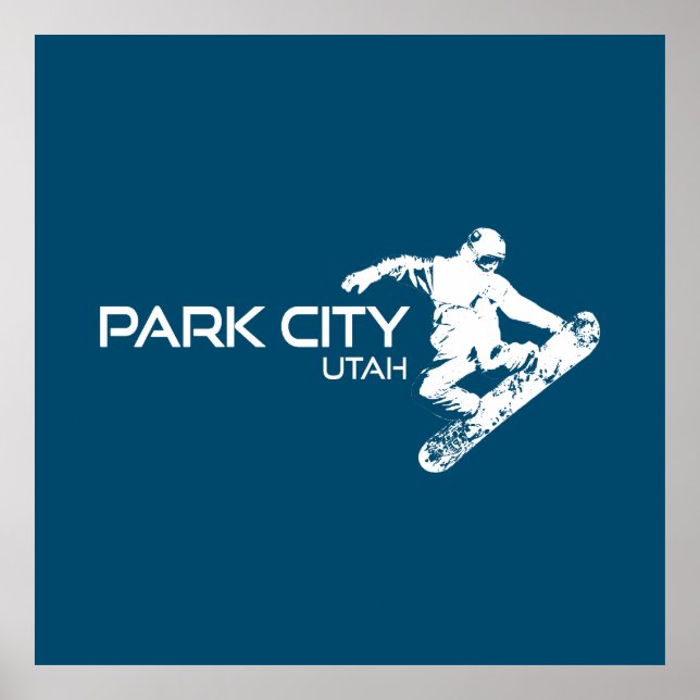 Park City Utah Snowboarder Poster (Framsidan)