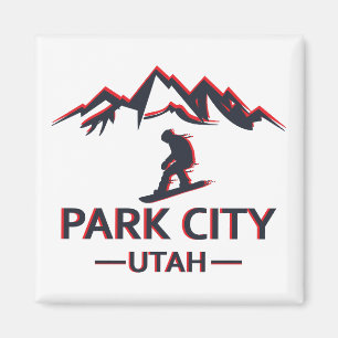 Park City Utah snowboarding Magnet