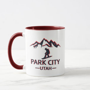 Park City Utah snowboarding Mugg