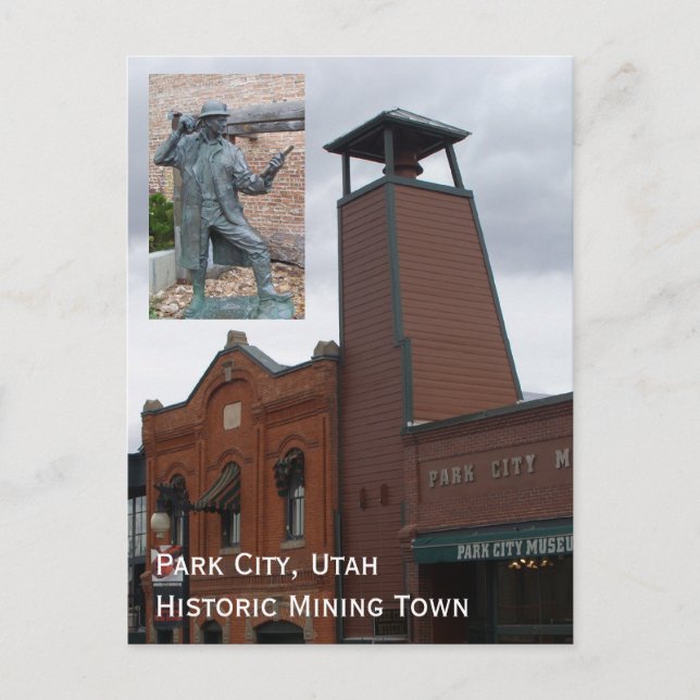 Park City Utah Souvenier Postcard Vykort (Framsida)
