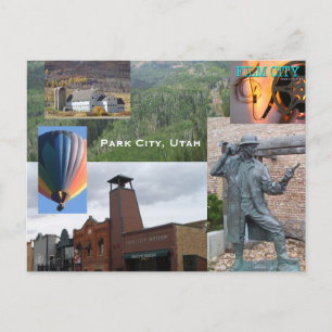 Park City Utah Souvenier Postcard Vykort