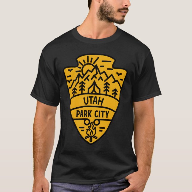 Park City Utah � Spirit of Äventyr T Shirt (Framsida)
