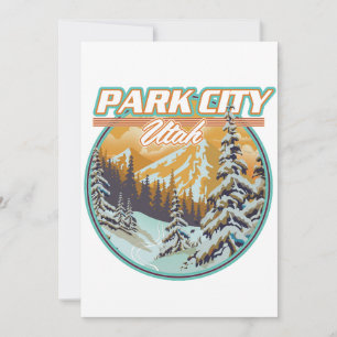Park City Utah Travel Logotyp Inbjudningar