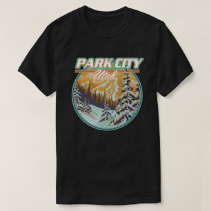 Park City Utah Travel Logotyp T Shirt