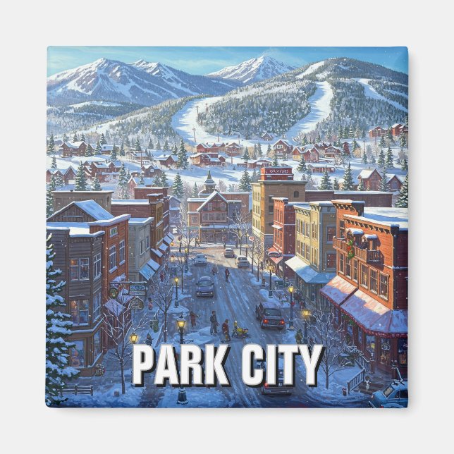 Park City Utah Travel Magnet (Framsidan)