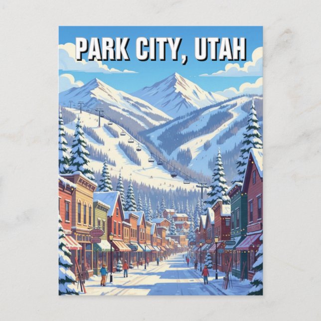 Park City Utah Travel Vykort (Framsida)