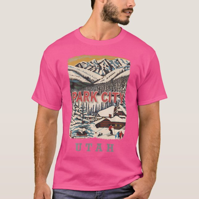 Park City Utah ut Mountain Majesty Sd91 T Shirt (Framsida)