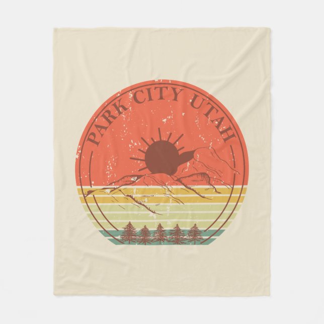 Park City Utah vintage Fleecefilt (Framsidan)