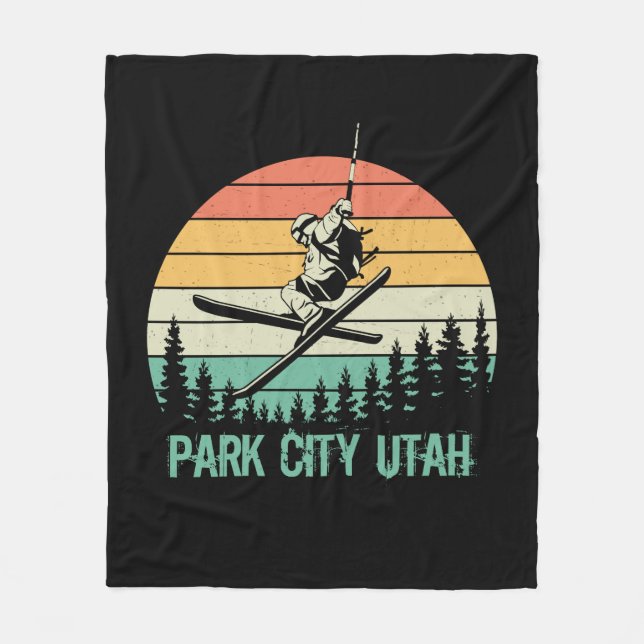 Park City Utah vintage Fleecefilt (Framsidan)