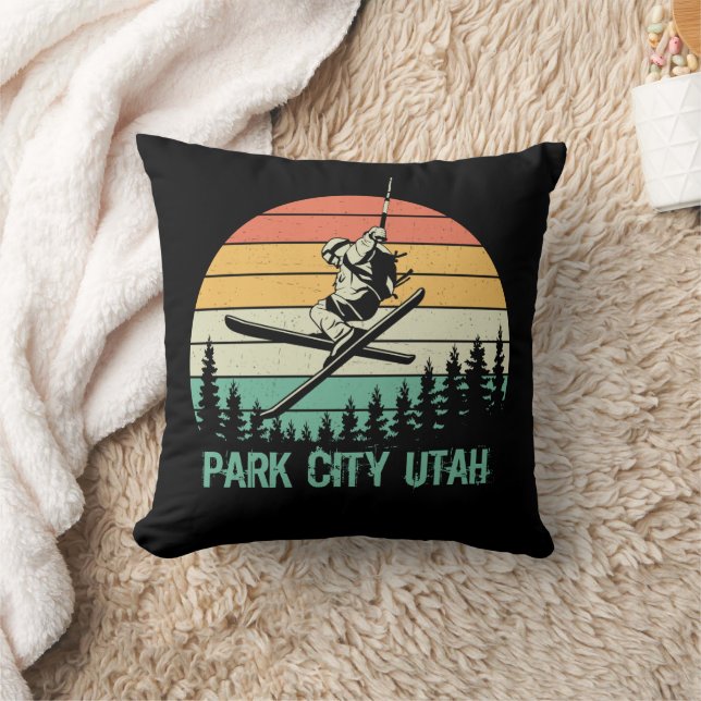 Park City Utah vintage Kudde (Filt)