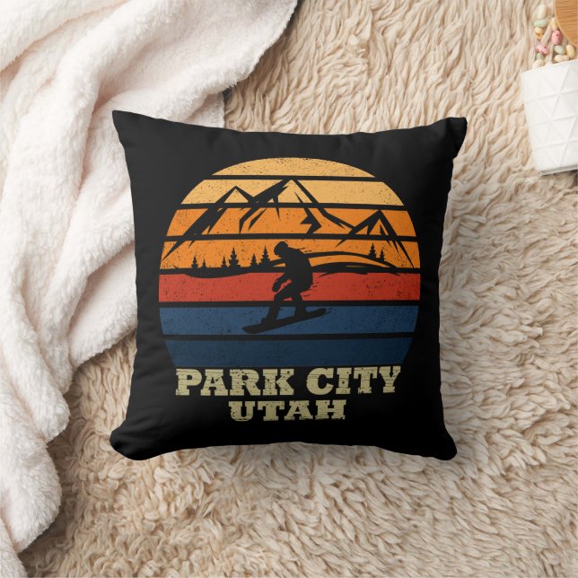 Park City Utah vintage Kudde (Filt)