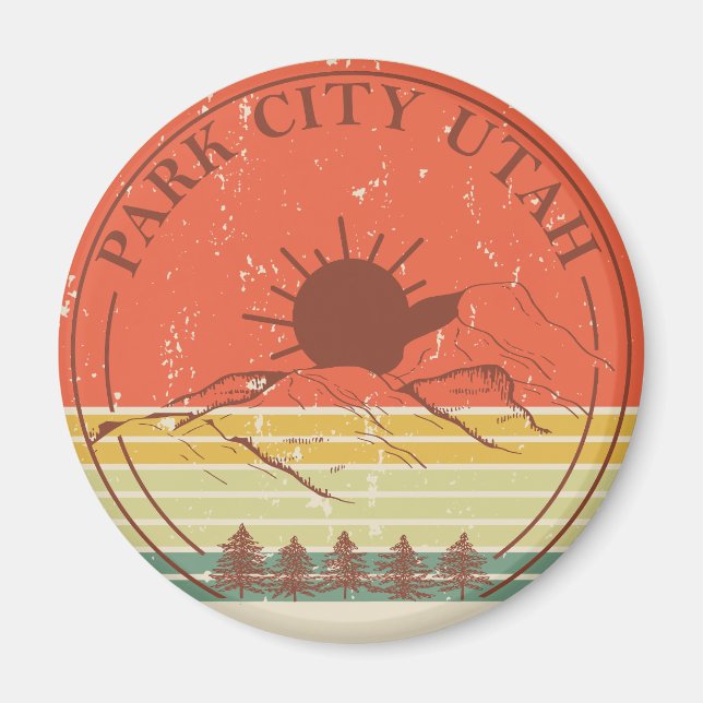 Park City Utah vintage Magnet (Framsidan)