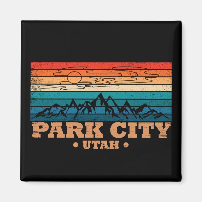 Park City Utah vintage Magnet (Framsidan)