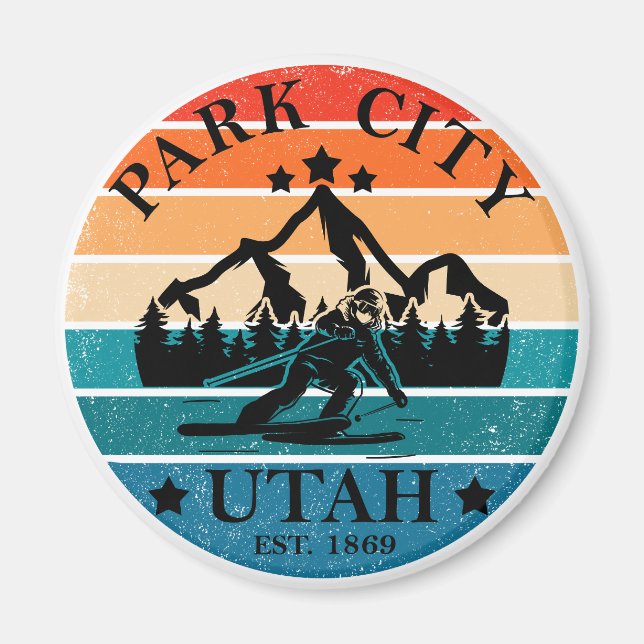 Park City Utah vintage Magnet (Framsidan)