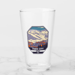 Park City Utah Winter Area Emblem Glaskopp