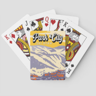 Park City Utah Winter Area Vintage Casinokort