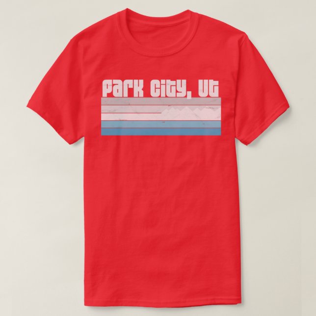 Park City Utah Winter Mountain Skiing T Shirt (Design framsida)