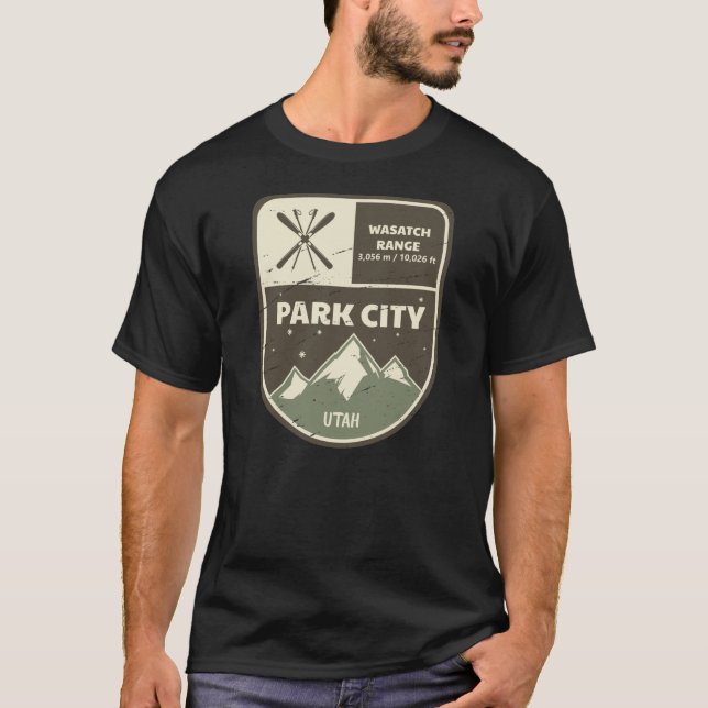 Park City Wasatch Range Utah T Shirt (Framsida)