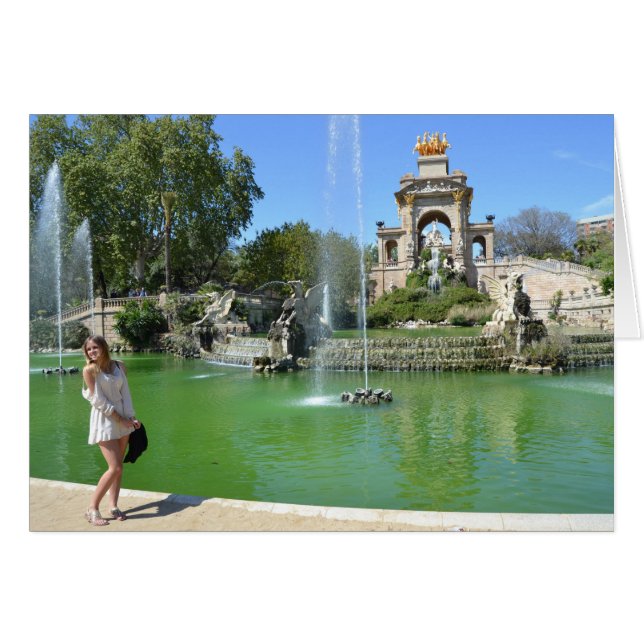 Park Ciutadella, Barcelona Hälsningskort (Framsidan Horizontal)